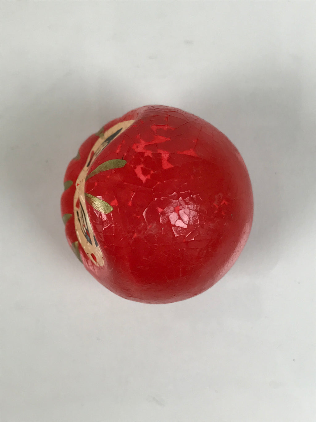 Japanese Small Wooden Kokeshi Daruma Figurine Vtg Lucky Charm Red Black KF841-AD - Kokeshi-chidorivintage.com