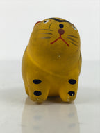 Japanese Clay Figurine Zodiac Tiger Vtg Lucky Charm Doll Statue Yellow ST125-AD - Figurine-chidorivintage.com