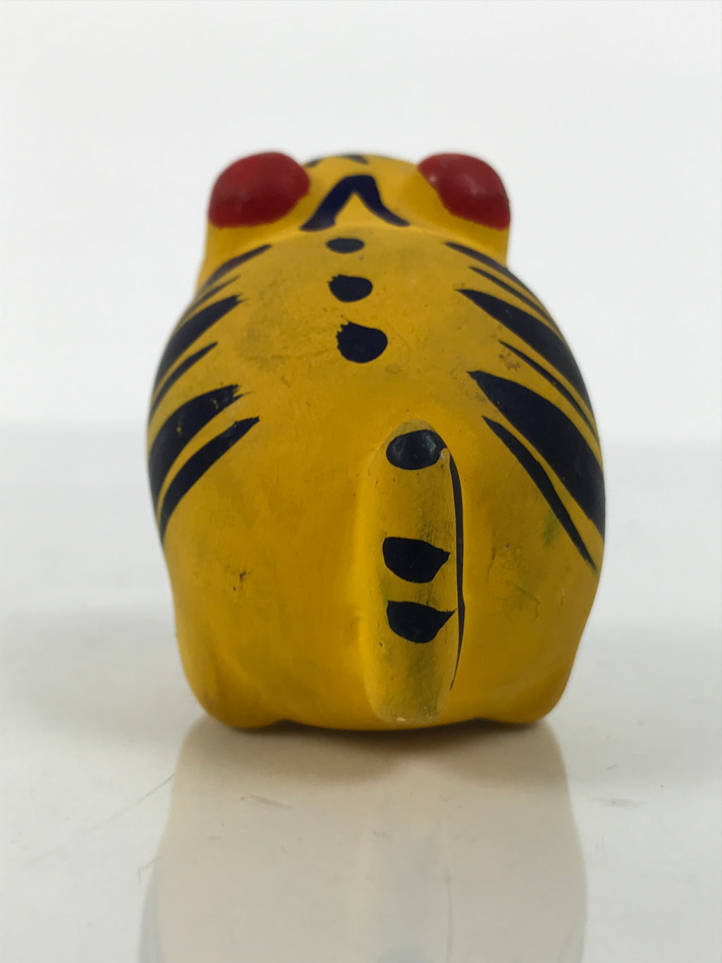 Japanese Clay Figurine Zodiac Tiger Vtg Lucky Charm Doll Statue Yellow ST125-AD - Figurine-chidorivintage.com