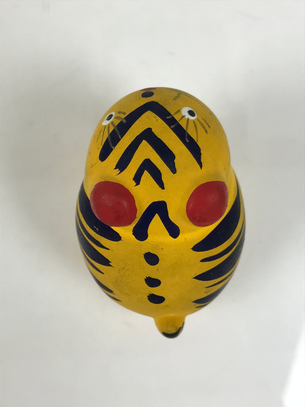 Japanese Clay Figurine Zodiac Tiger Vtg Lucky Charm Doll Statue Yellow ST125-AD - Figurine-chidorivintage.com