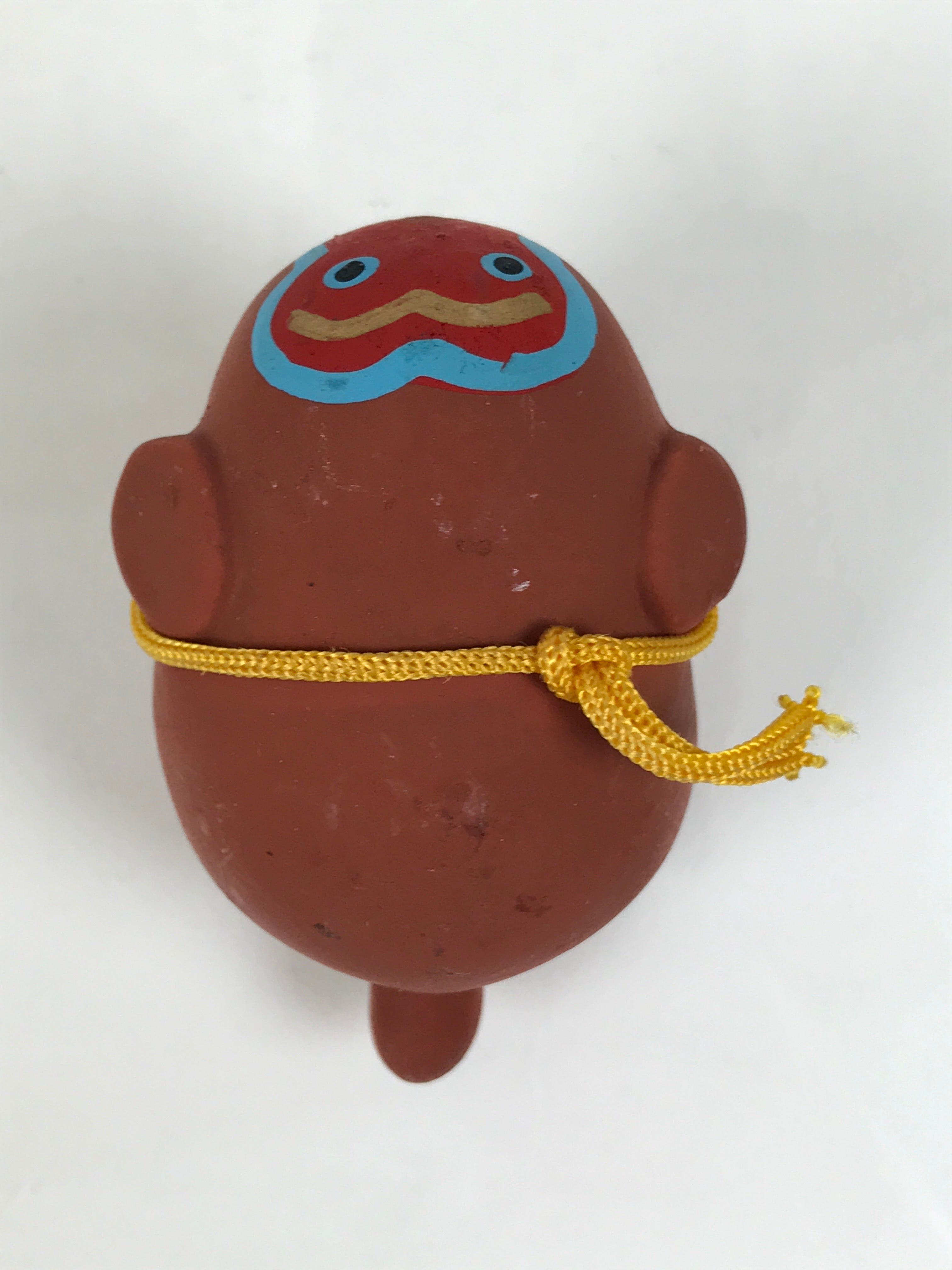 Japanese Clay Figurine Zodiac Monkey Vtg Lucky Charm Doll Statue Brown ST127-AD - Figurine-chidorivintage.com