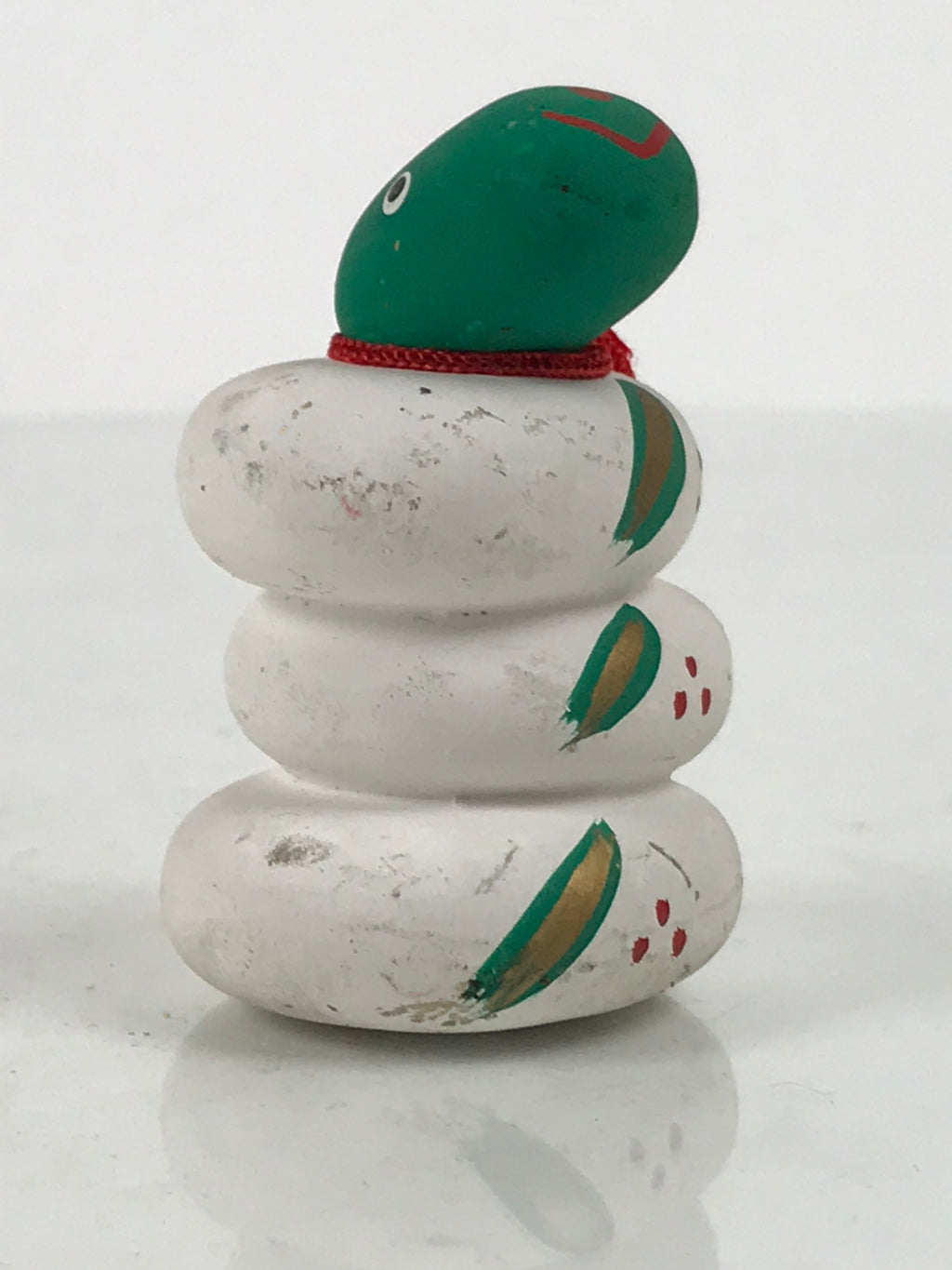 Japanese Clay Figurine Zodiac Snake Vtg Lucky Charm Doll Statue White ST129-AD - Figurine-chidorivintage.com