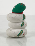 Japanese Clay Figurine Zodiac Snake Vtg Lucky Charm Doll Statue White ST129-AD - Figurine-chidorivintage.com
