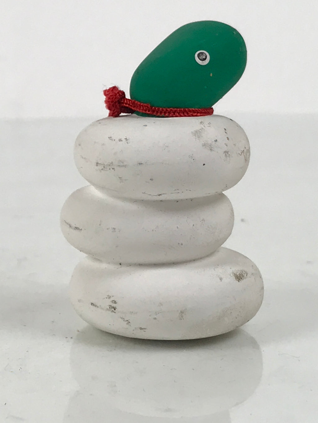 Japanese Clay Figurine Zodiac Snake Vtg Lucky Charm Doll Statue White ST129-AD - Figurine-chidorivintage.com