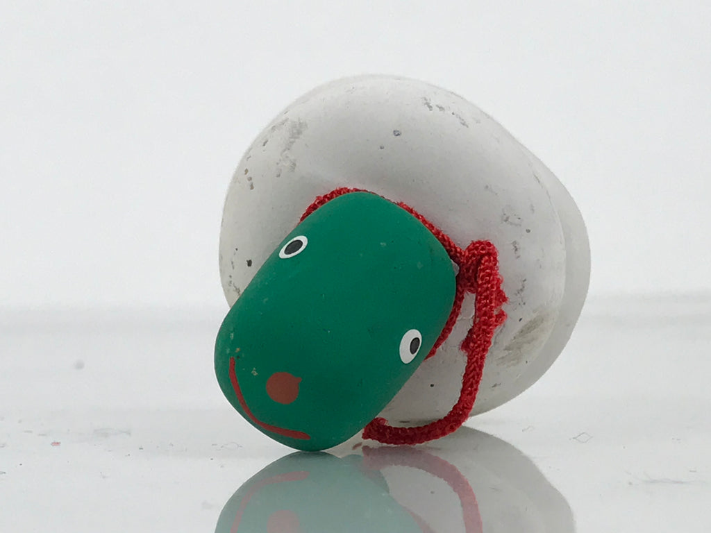 Japanese Clay Figurine Zodiac Snake Vtg Lucky Charm Doll Statue White ST129-AD - Figurine-chidorivintage.com