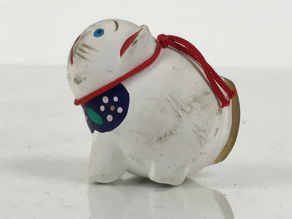 Japanese Clay Figurine Zodiac Dog Vtg Lucky Charm Doll Statue White ST130-AD - Figurine-chidorivintage.com