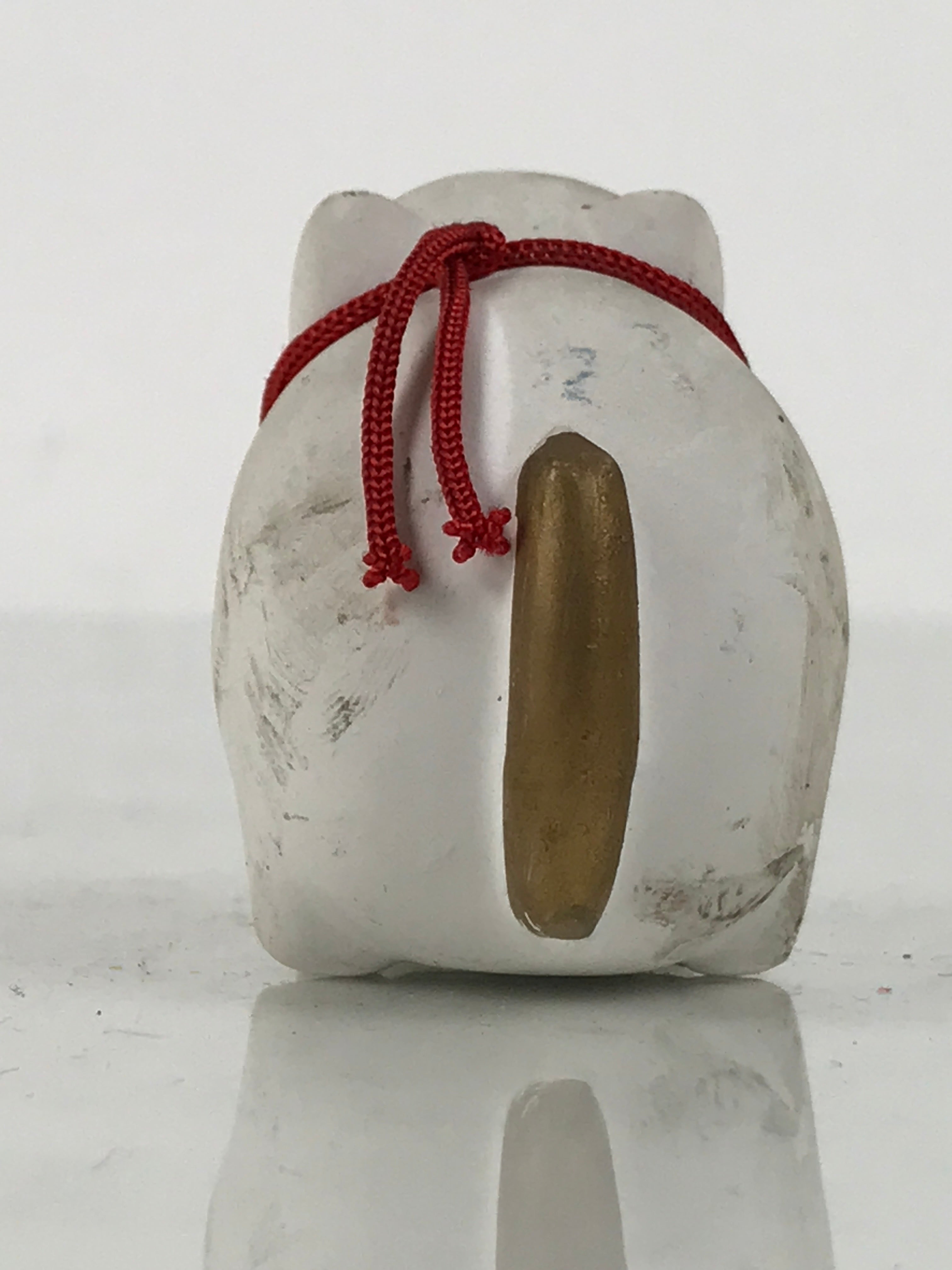 Japanese Clay Figurine Zodiac Dog Vtg Lucky Charm Doll Statue White ST130-AD - Figurine-chidorivintage.com