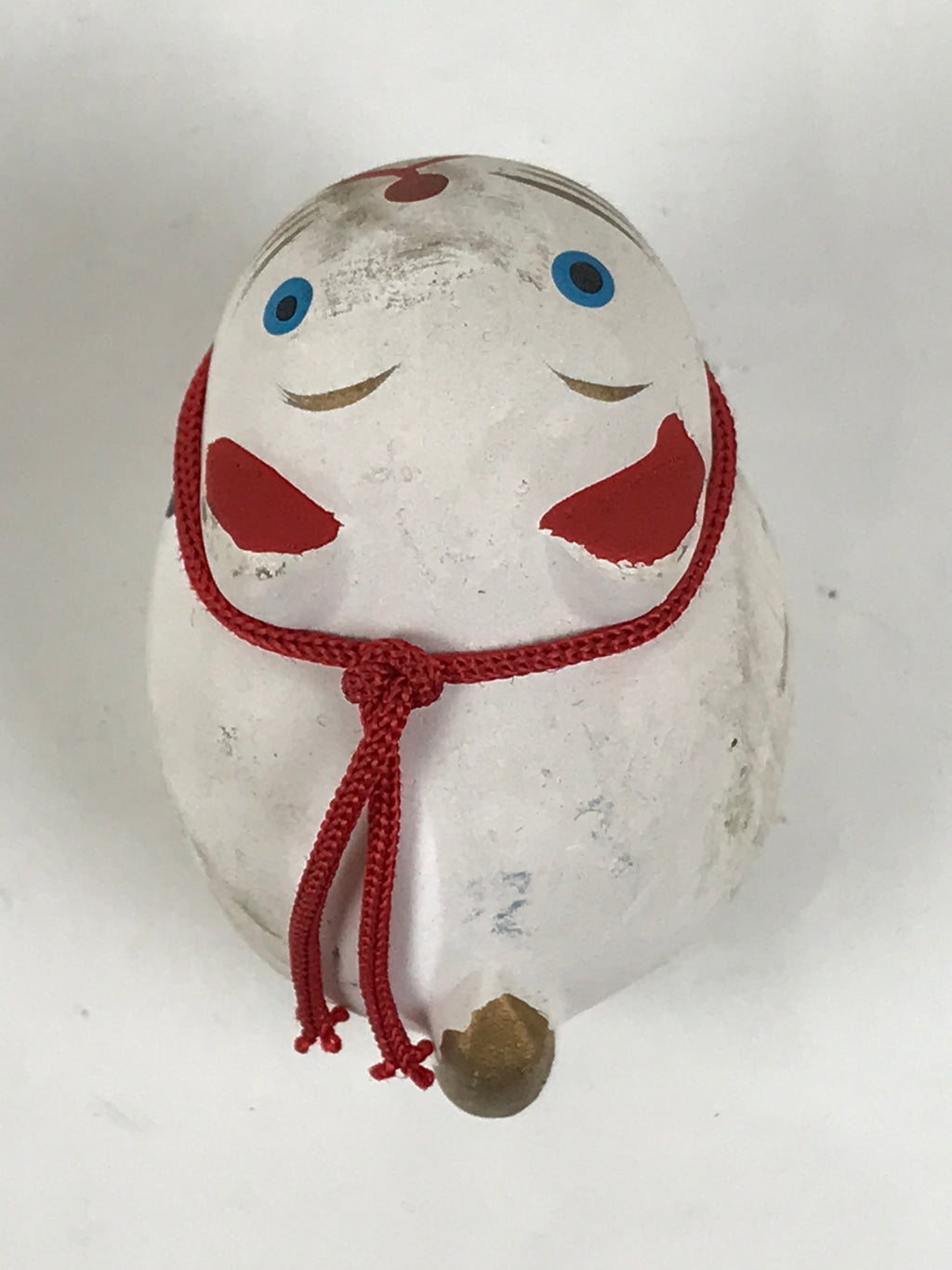 Japanese Clay Figurine Zodiac Dog Vtg Lucky Charm Doll Statue White ST130-AD - Figurine-chidorivintage.com