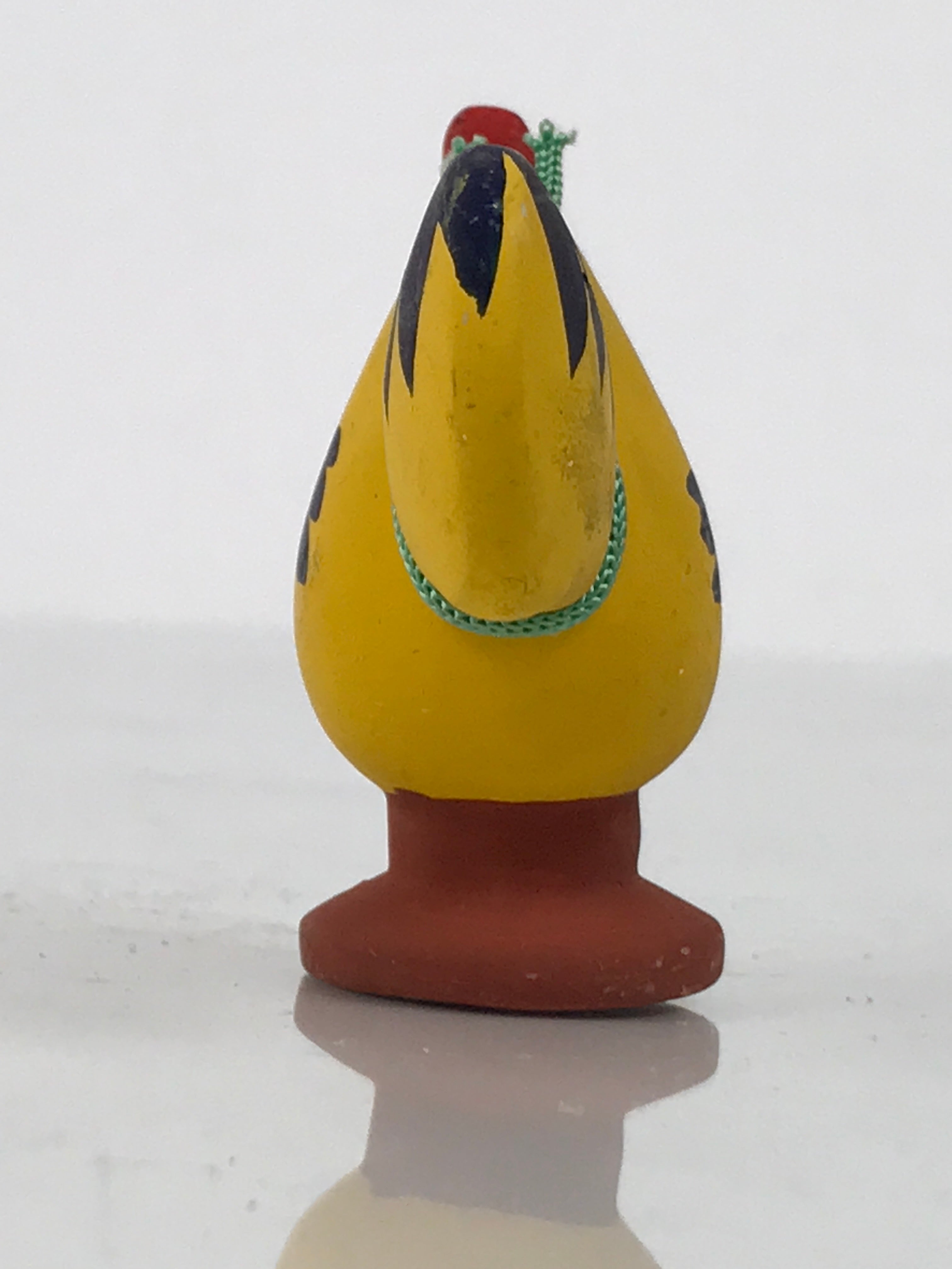 Japanese Clay Figurine Zodiac Rooster Vtg Lucky Charm Doll Statue Yellow ST131-AD - Figurine-chidorivintage.com