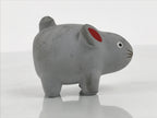 Japanese Clay Figurine Zodiac Rat Vtg Lucky Charm Doll Statue Mouse Gray ST132-AD - Figurine-chidorivintage.com