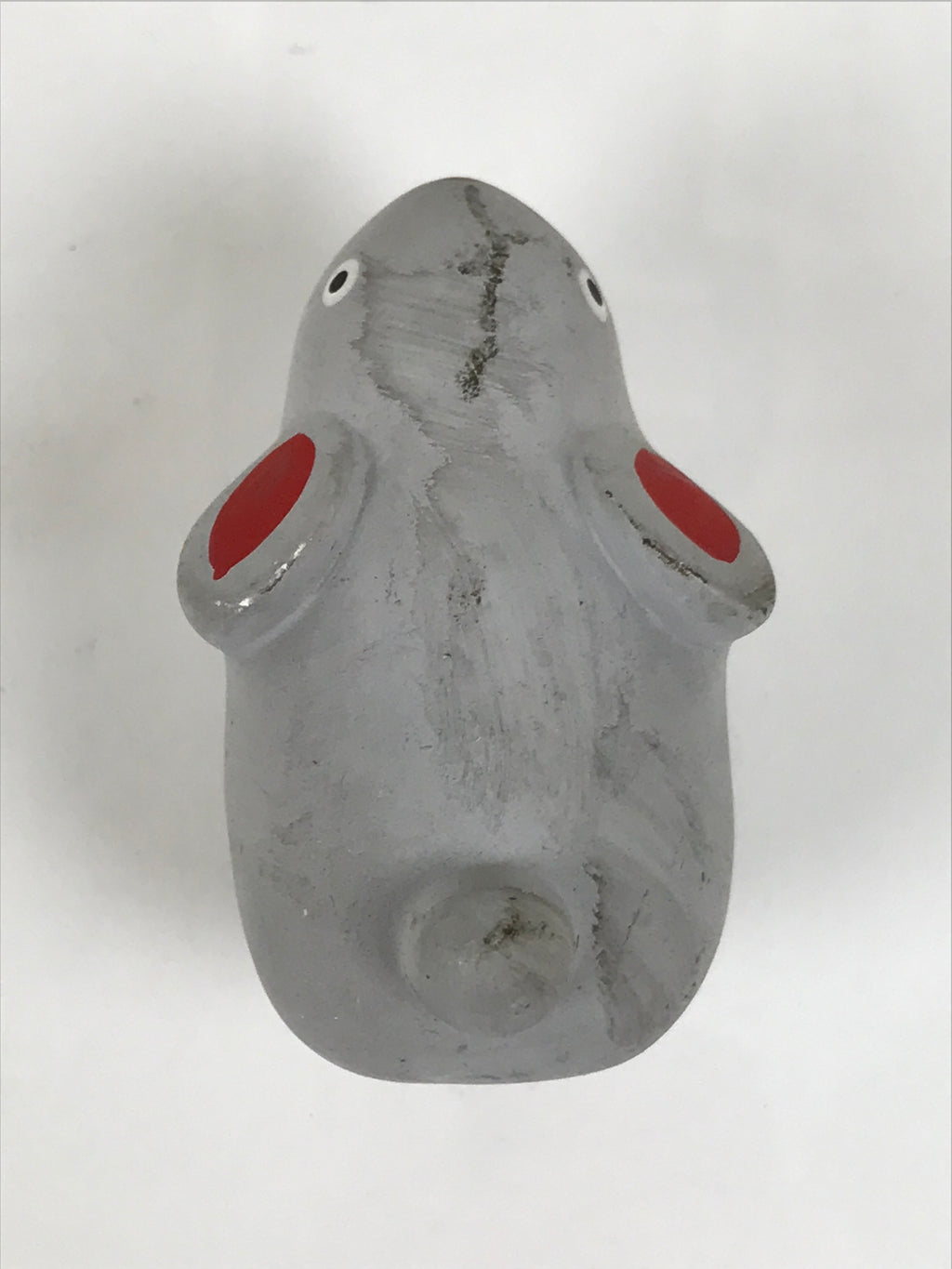 Japanese Clay Figurine Zodiac Rat Vtg Lucky Charm Doll Statue Mouse Gray ST132-AD - Figurine-chidorivintage.com