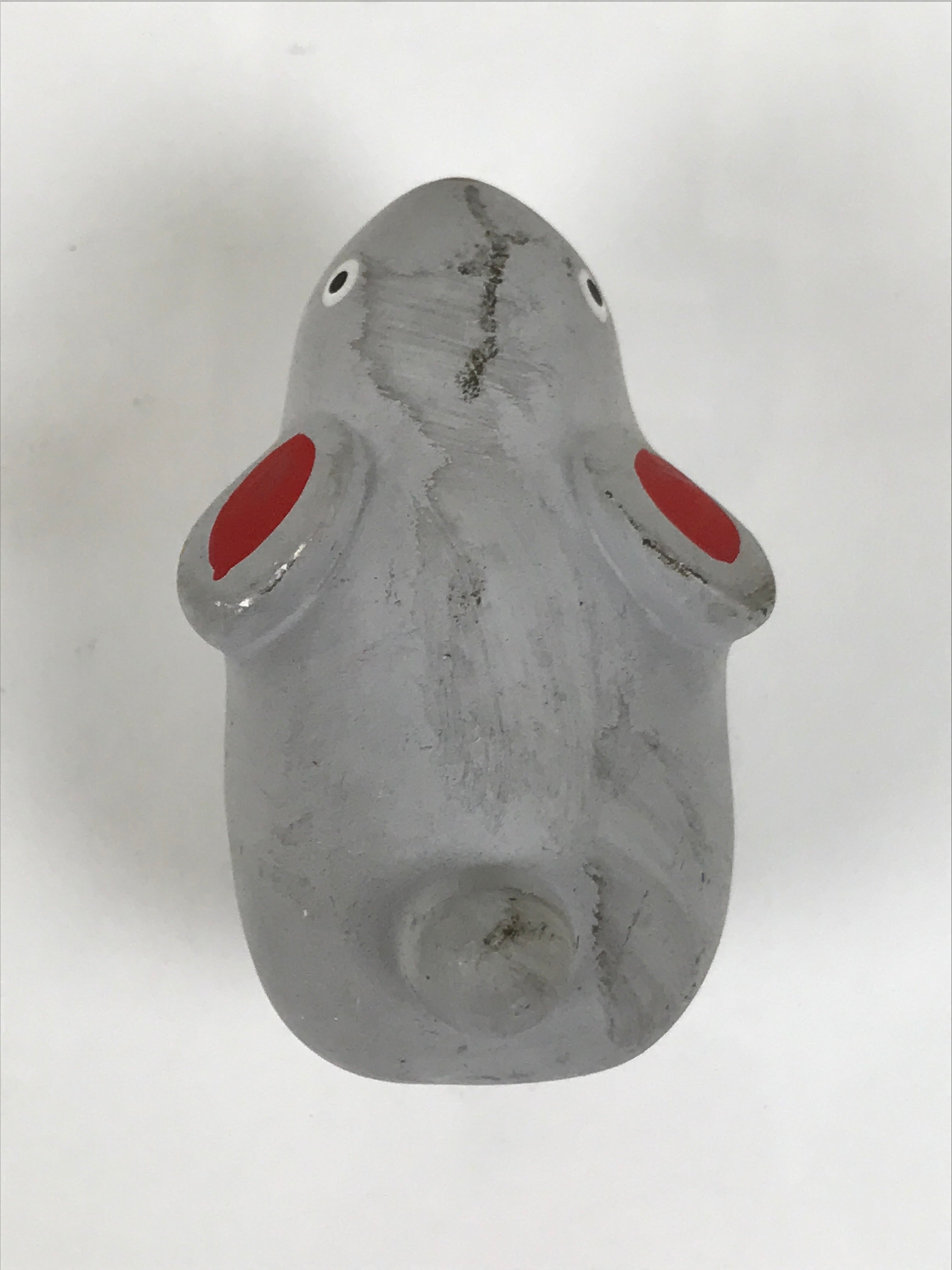 Japanese Clay Figurine Zodiac Rat Vtg Lucky Charm Doll Statue Mouse Gray ST132-AD - Figurine-chidorivintage.com