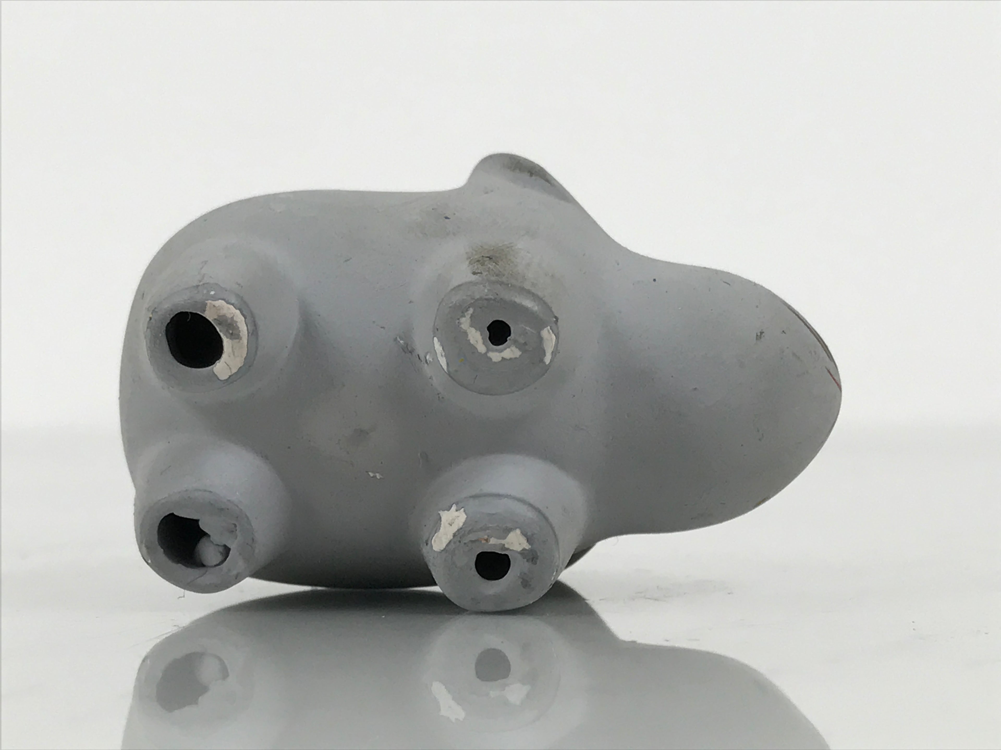 Japanese Clay Figurine Zodiac Rat Vtg Lucky Charm Doll Statue Mouse Gray ST132-AD - Figurine-chidorivintage.com
