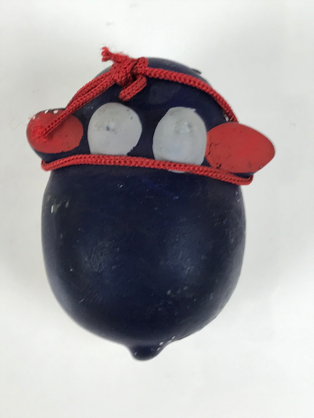 Japanese Clay Figurine Zodiac Ox Vtg Lucky Charm Doll Statue Cow Navy ST133-AD - Figurine-chidorivintage.com