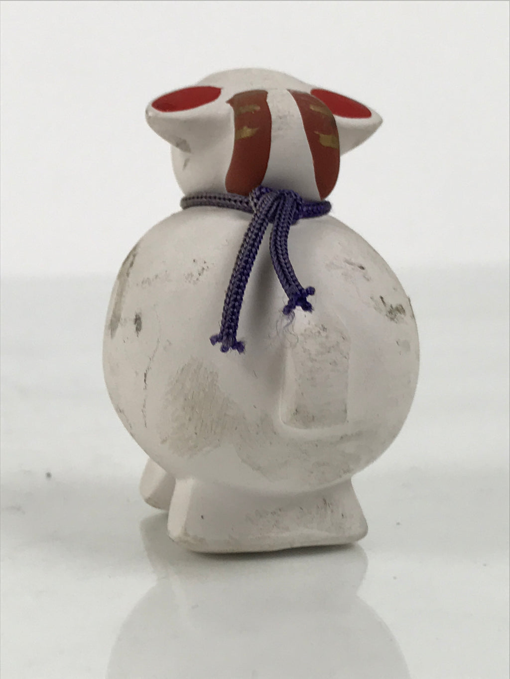 Japanese Clay Figurine Zodiac Sheep Vtg Lucky Charm Doll Statue White ST134-AD - Figurine-chidorivintage.com