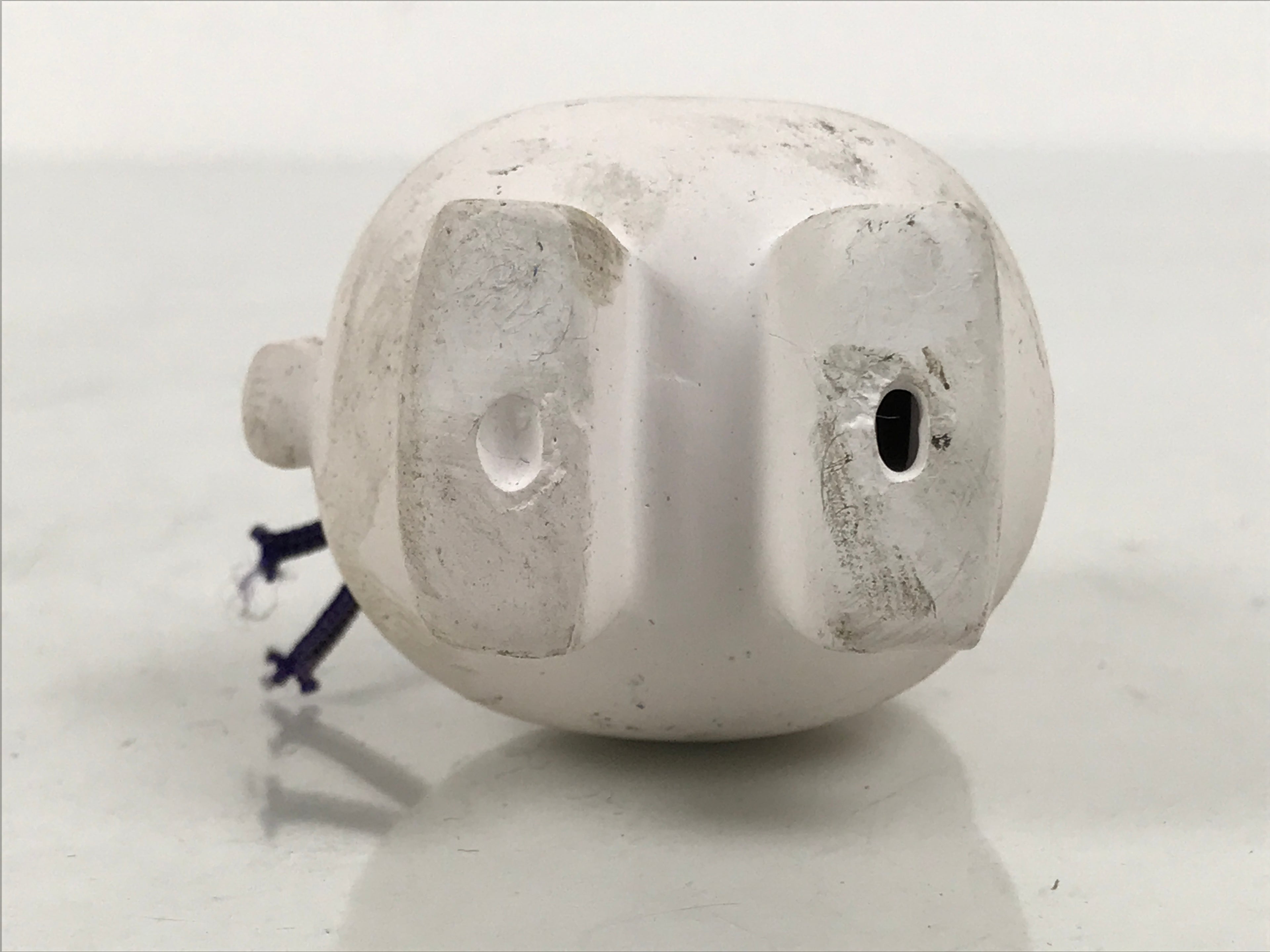 Japanese Clay Figurine Zodiac Sheep Vtg Lucky Charm Doll Statue White ST134-AD - Figurine-chidorivintage.com