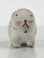 Japanese Clay Figurine Zodiac Rabbit Vtg Lucky Charm Doll Statue White ST135-AD - Figurine-chidorivintage.com