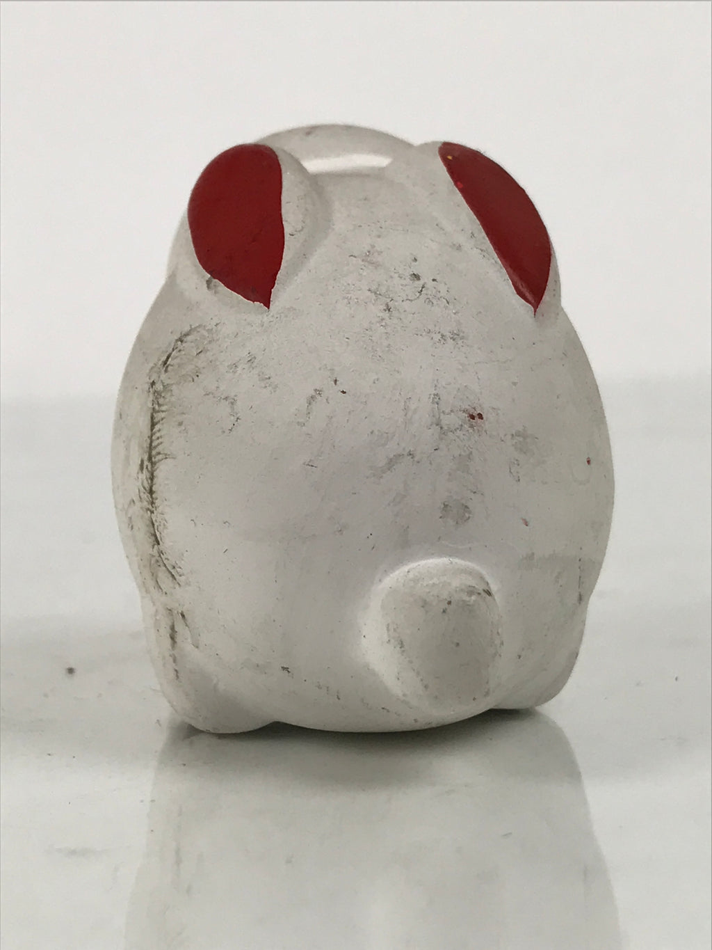 Japanese Clay Figurine Zodiac Rabbit Vtg Lucky Charm Doll Statue White ST135-AD - Figurine-chidorivintage.com