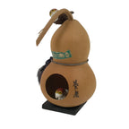 Japanese Wood Kokeshi Doll Hyotan Gourd Vtg Bird Sparrow Souvenir Brown KF846-AD - Kokeshi-chidorivintage.com