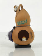 Japanese Wood Kokeshi Doll Hyotan Gourd Vtg Bird Sparrow Souvenir Brown KF846-AD - Kokeshi-chidorivintage.com