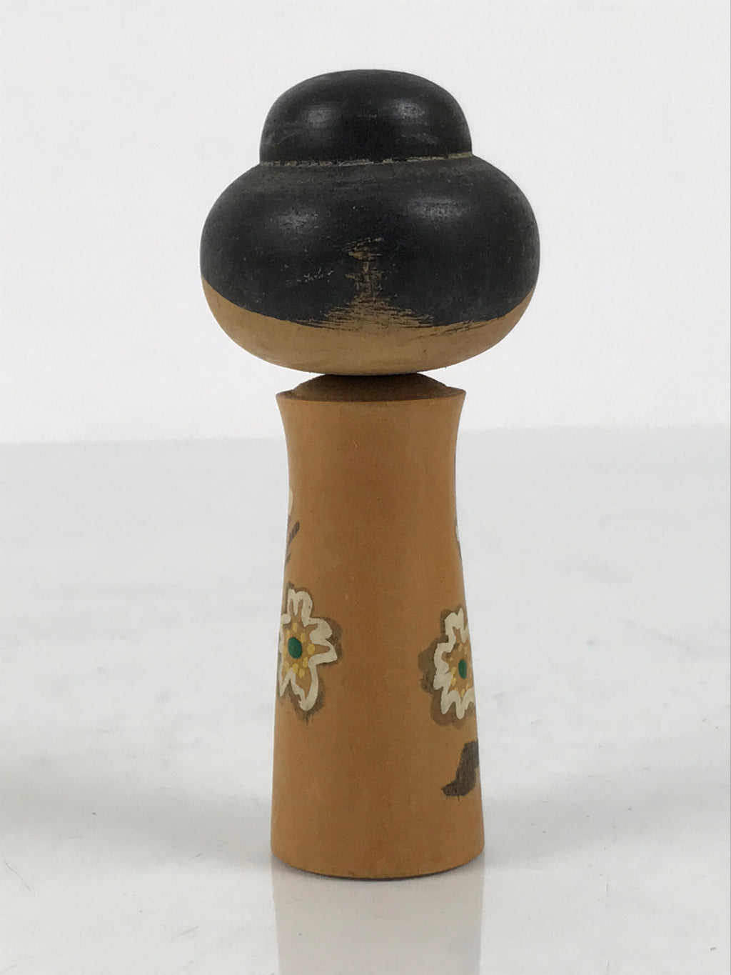 Japanese Wooden Kokeshi Doll Vtg Girl Traditional Craft Black Red Brown KF848-AD - Kokeshi-chidorivintage.com
