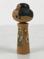Japanese Wooden Kokeshi Doll Vtg Girl Traditional Craft Black Red Brown KF848-AD - Kokeshi-chidorivintage.com