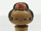 Japanese Wooden Kokeshi Doll Vtg Girl Traditional Craft Black Red Brown KF848-AD - Kokeshi-chidorivintage.com