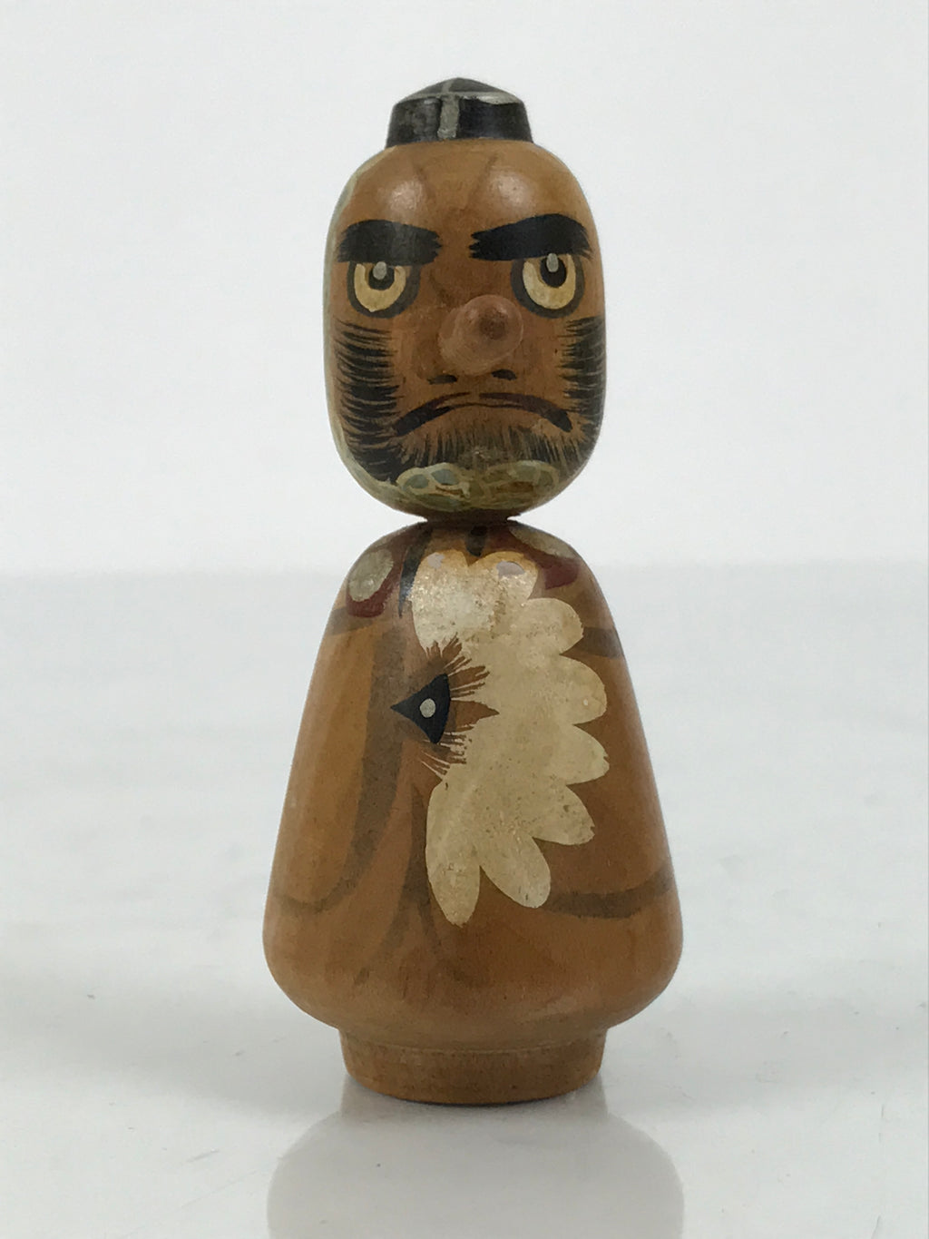 Japanese Wooden Kokeshi Doll Figurine Wobbly Head Long Nose Tengu Brown KF849-AD - Kokeshi-chidorivintage.com