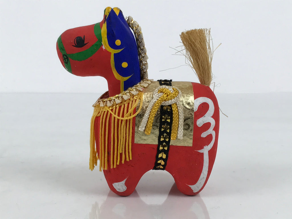 Japanese Clay Figurine Decorative Horse Lucky Charm Doll Statue Bobblehead ST136-AD - Figurine-chidorivintage.com
