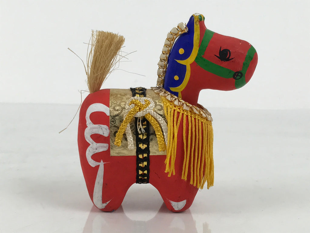 Japanese Clay Figurine Decorative Horse Lucky Charm Doll Statue Bobblehead ST136-AD - Figurine-chidorivintage.com