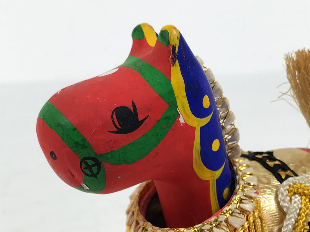 Japanese Clay Figurine Decorative Horse Lucky Charm Doll Statue Bobblehead ST136-AD - Figurine-chidorivintage.com