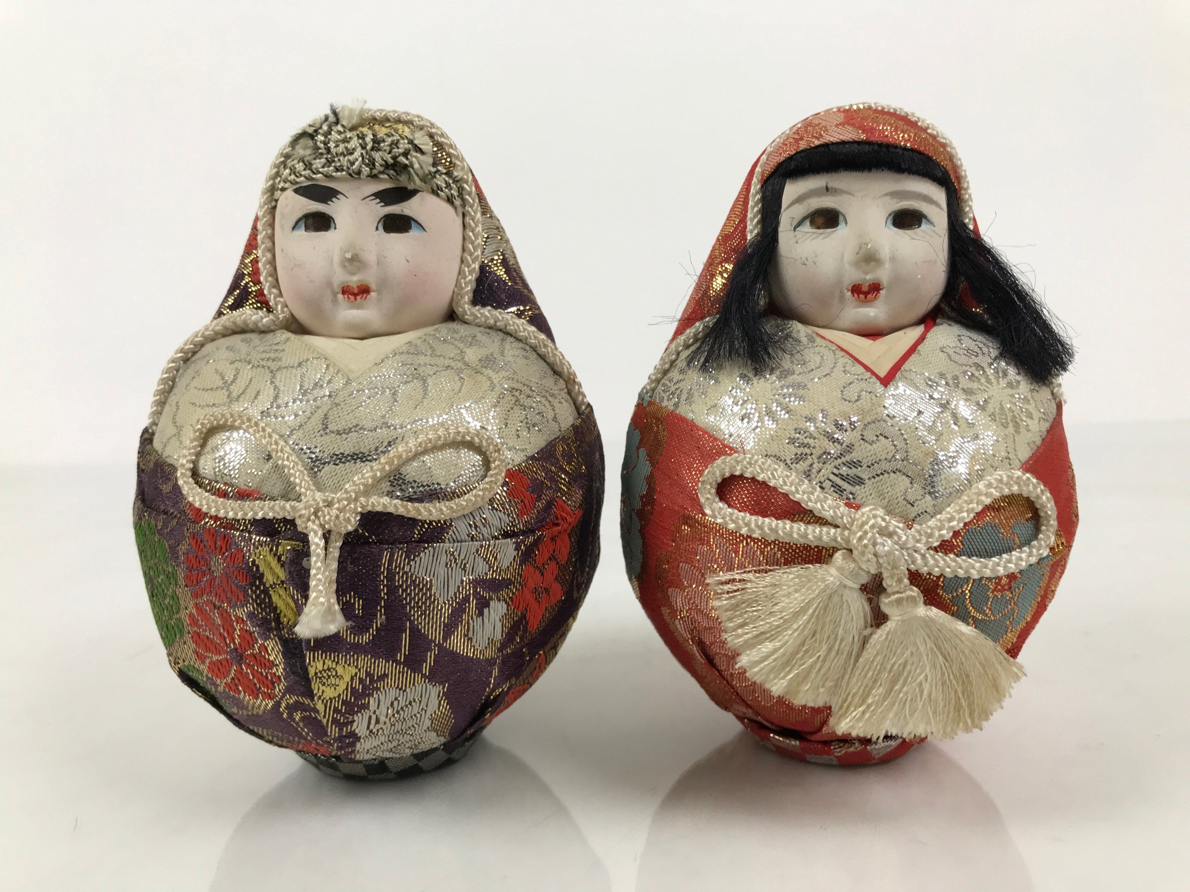 Japanese Hime Daruma Nishiki Doll Ningyo Empress Emperor Hina Ohinasama ID690-AD - Doll-chidorivintage.com