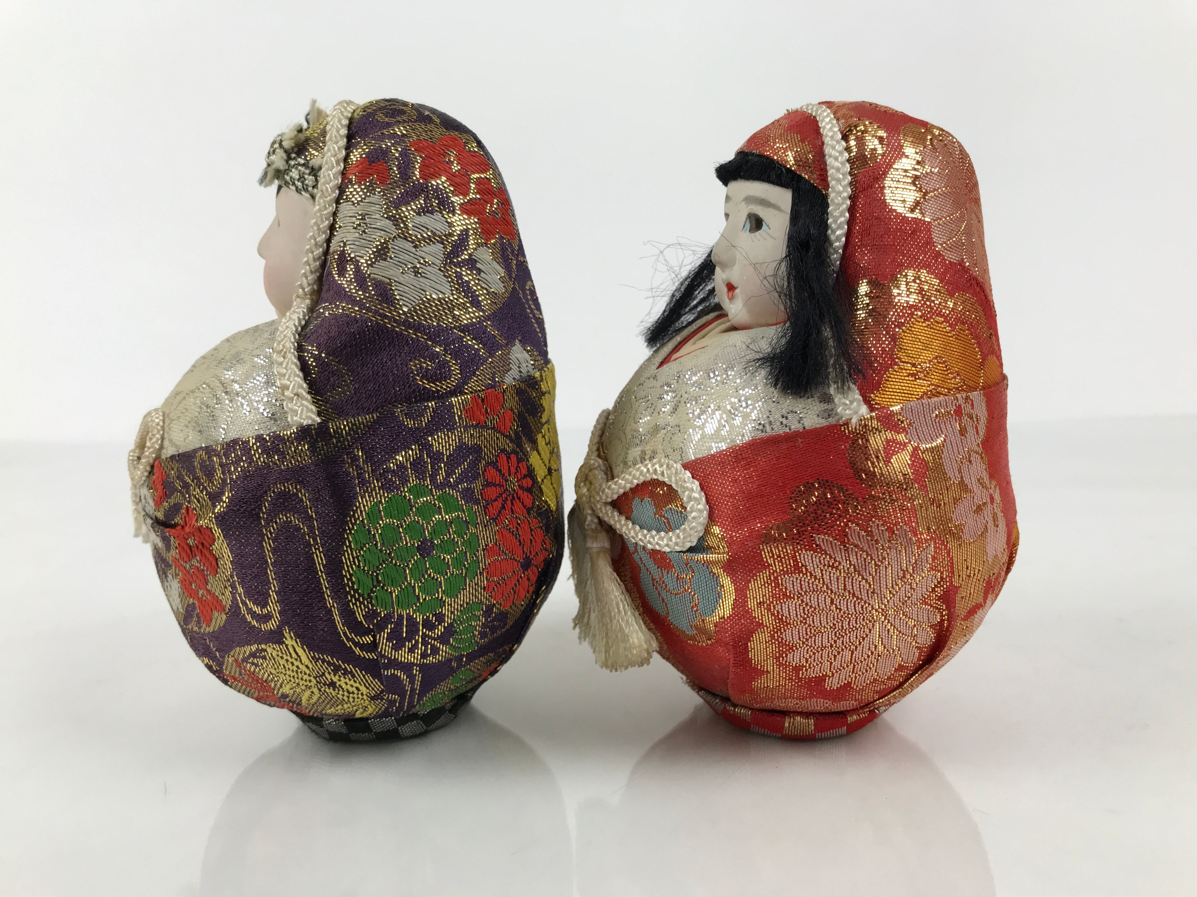 Japanese Hime Daruma Nishiki Doll Ningyo Empress Emperor Hina Ohinasama ID690-AD - Doll-chidorivintage.com