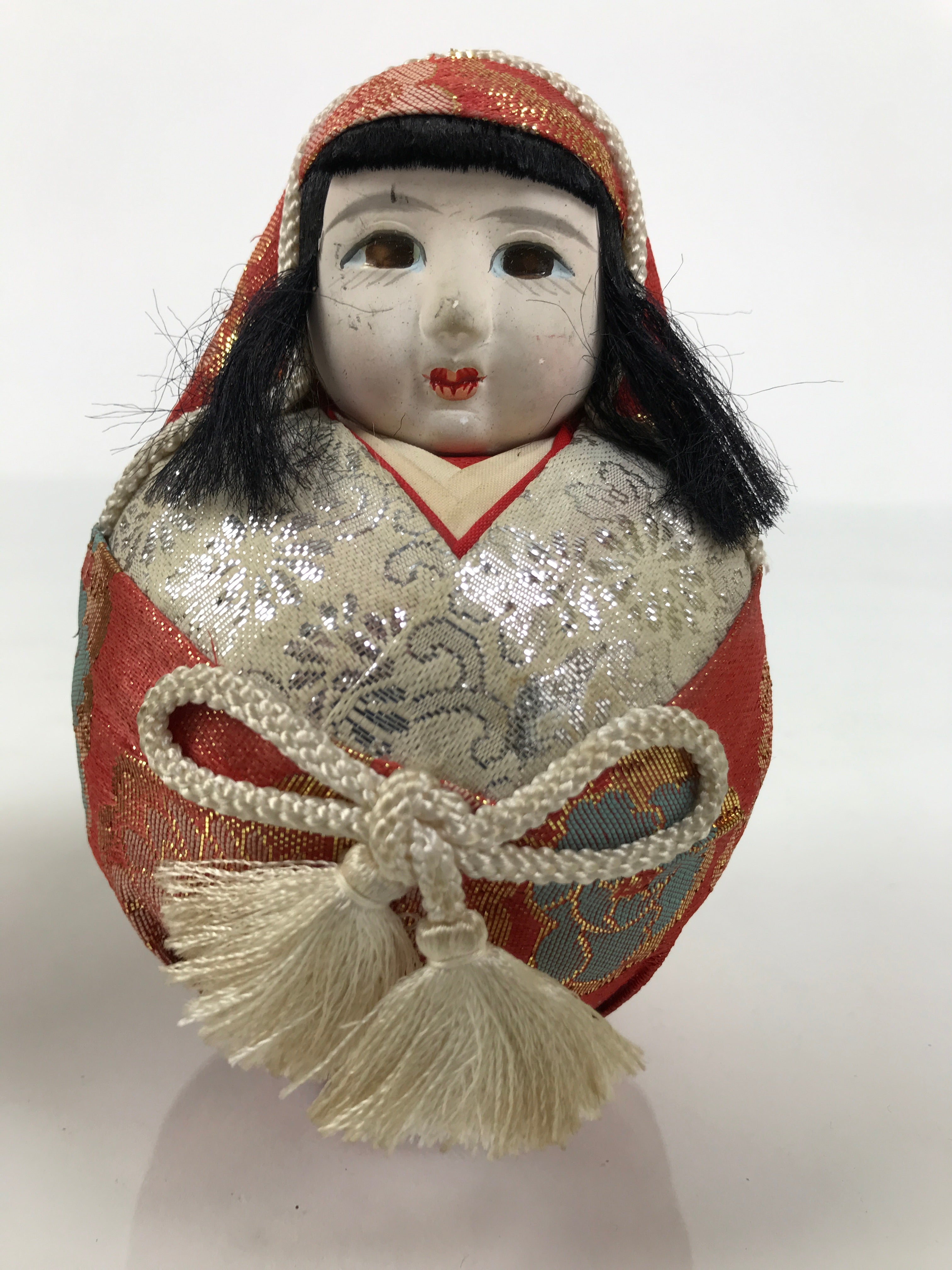 Japanese Hime Daruma Nishiki Doll Ningyo Empress Emperor Hina Ohinasama ID690-AD - Doll-chidorivintage.com