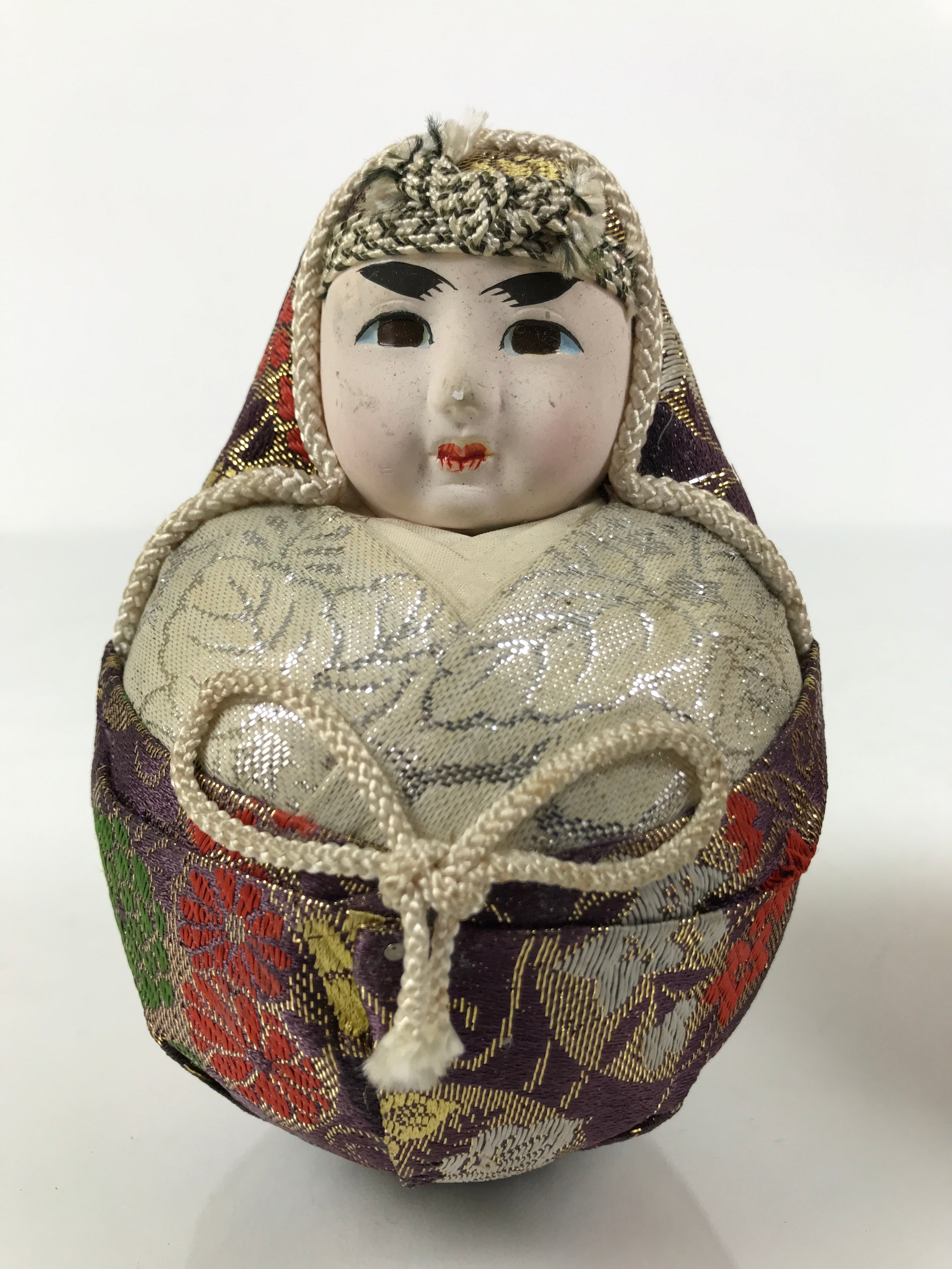 Japanese Hime Daruma Nishiki Doll Ningyo Empress Emperor Hina Ohinasama ID690-AD - Doll-chidorivintage.com