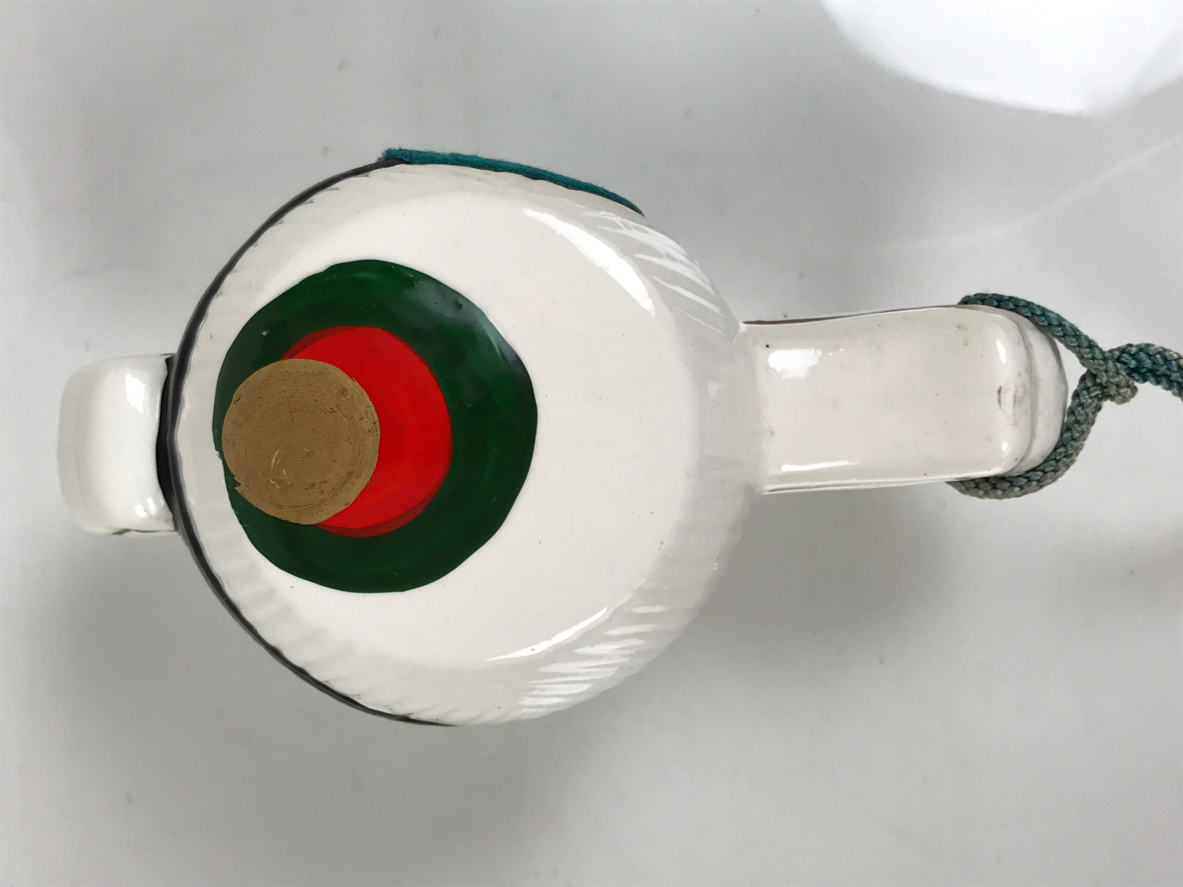 Japanese Porcelain Lucky Hammer Uchide no Kozuchi Vtg White Gold Green ST108-AD - Other Display Item-chidorivintage.com
