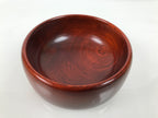 Japanese Lacquer Wooden Kashiki Snack Bowl Kashibachi Reddish Brown Grain L619-KT - Lacquerware-chidorivintage.com