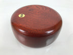 Japanese Lacquer Wooden Kashiki Snack Bowl Kashibachi Reddish Brown Grain L619-KT - Lacquerware-chidorivintage.com
