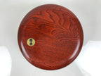 Japanese Lacquer Wooden Kashiki Snack Bowl Kashibachi Reddish Brown Grain L619-KT - Lacquerware-chidorivintage.com