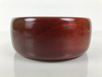 Japanese Lacquer Wooden Kashiki Snack Bowl Kashibachi Reddish Brown Grain L619-KT - Lacquerware-chidorivintage.com