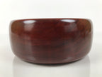 Japanese Lacquer Wooden Kashiki Snack Bowl Kashibachi Reddish Brown Grain L619-KT - Lacquerware-chidorivintage.com