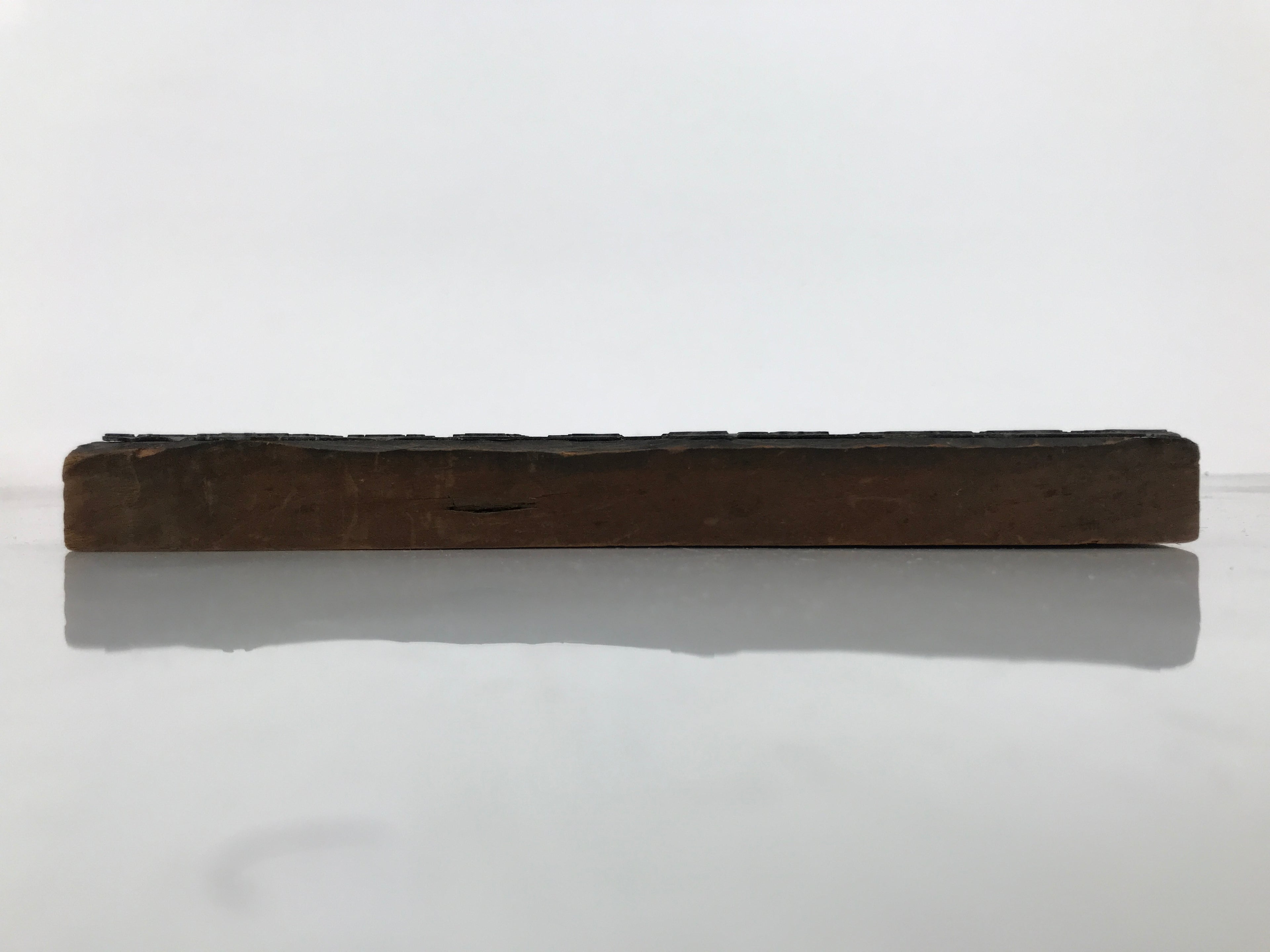 Japanese Metal Stamp Rice Distribution Text Vtg Wood Base Stationary HS287-OT - Hanko-chidorivintage.com