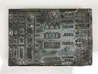 Japanese Metal Stamp Schematic Diagram Rectifier Vtg Wood Base Stationary HS288-OT - Hanko-chidorivintage.com