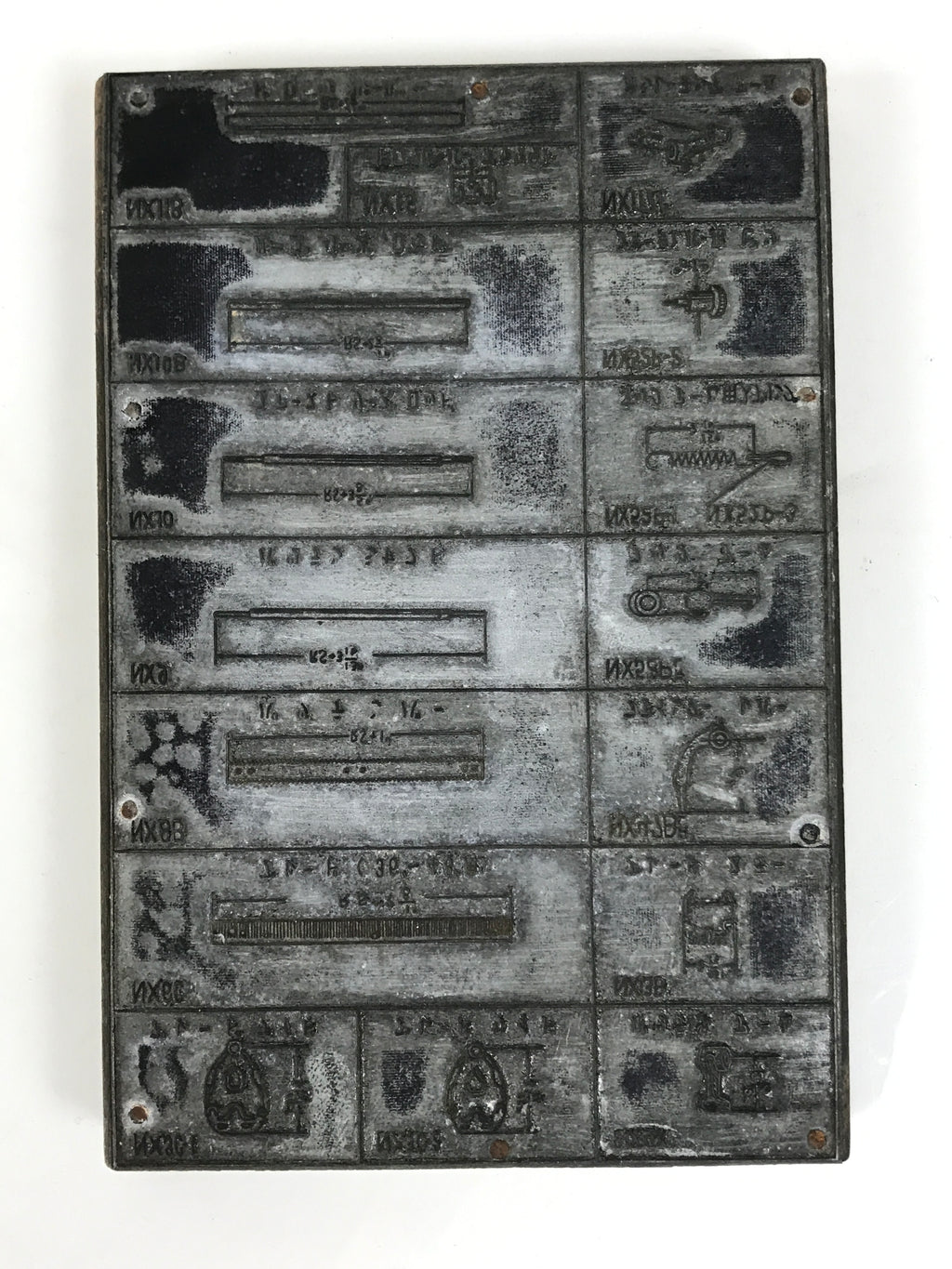 Japanese Metal Stamp Technical Diagram Vtg Industrial Machinery Stationary HS290-OT - Hanko-chidorivintage.com