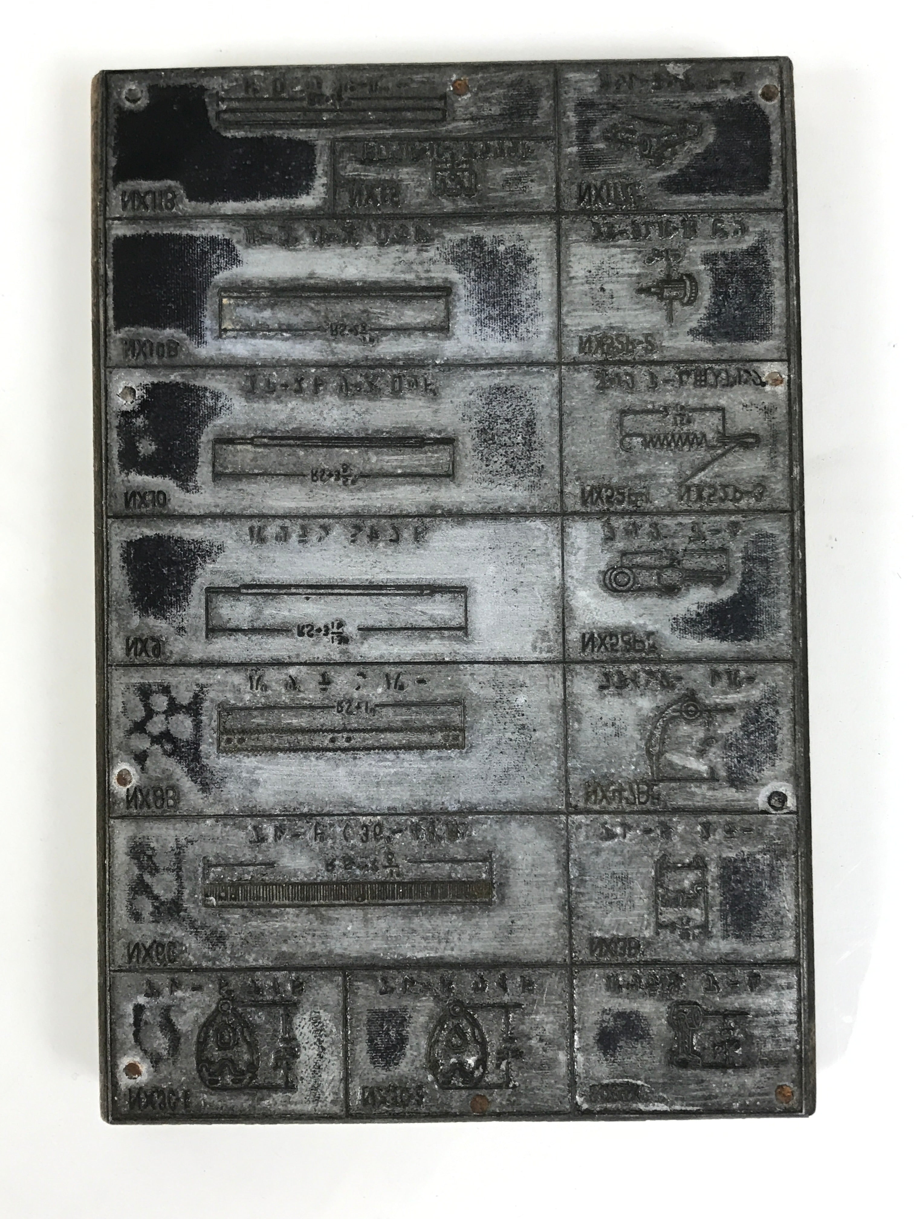 Japanese Metal Stamp Technical Diagram Vtg Industrial Machinery Stationary HS290-OT - Hanko-chidorivintage.com