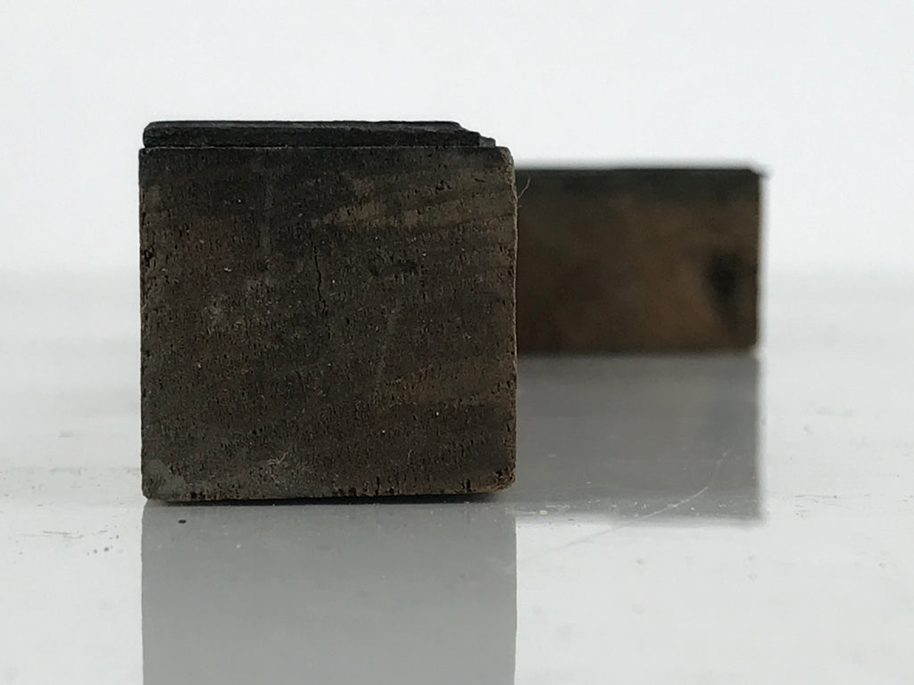 Japanese Wood Metal Stamp Vtg Golf Players L Shaped Showa Stationary HS293-OT - Hanko-chidorivintage.com