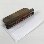 Japanese Wood Rubber Stamp Vtg Shrine Temple Kanji Fire Ritual Stationary HS295-OT - Hanko-chidorivintage.com