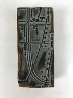 Japanese Metal Stamp Vtg City Map Kasadera Nagoya Aichi Showa Stationary HS312-OT - Hanko-chidorivintage.com