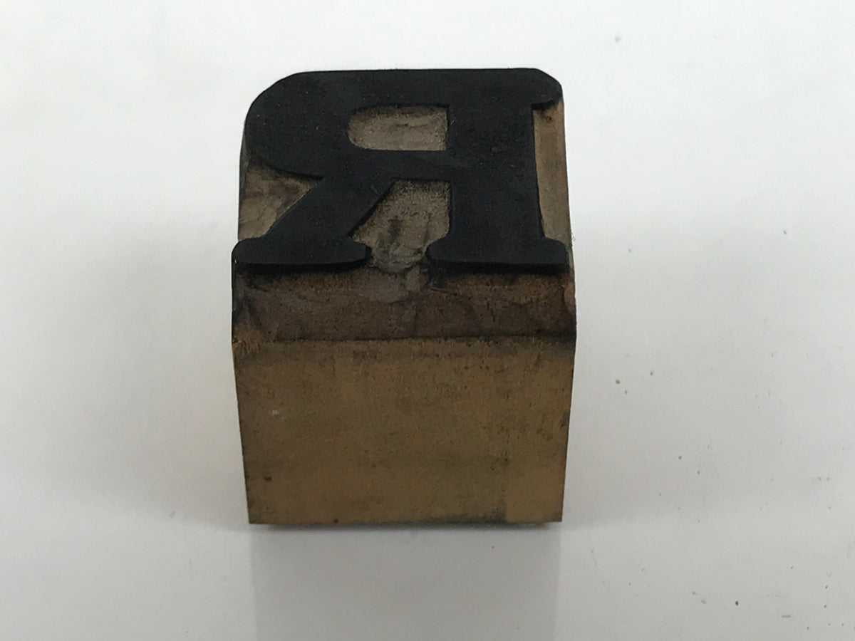 Japanese Hand-Carved Wood Stamp Vtg Alphabet Letter R Showa Stationary HS334-OT - Hanko-chidorivintage.com