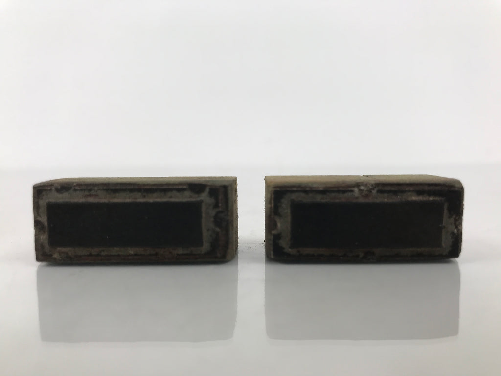 Japanese Hand-Carved Wood Stamp Vtg Dash 2 Pcs Showa Office Stationary HS338-OT - Hanko-chidorivintage.com
